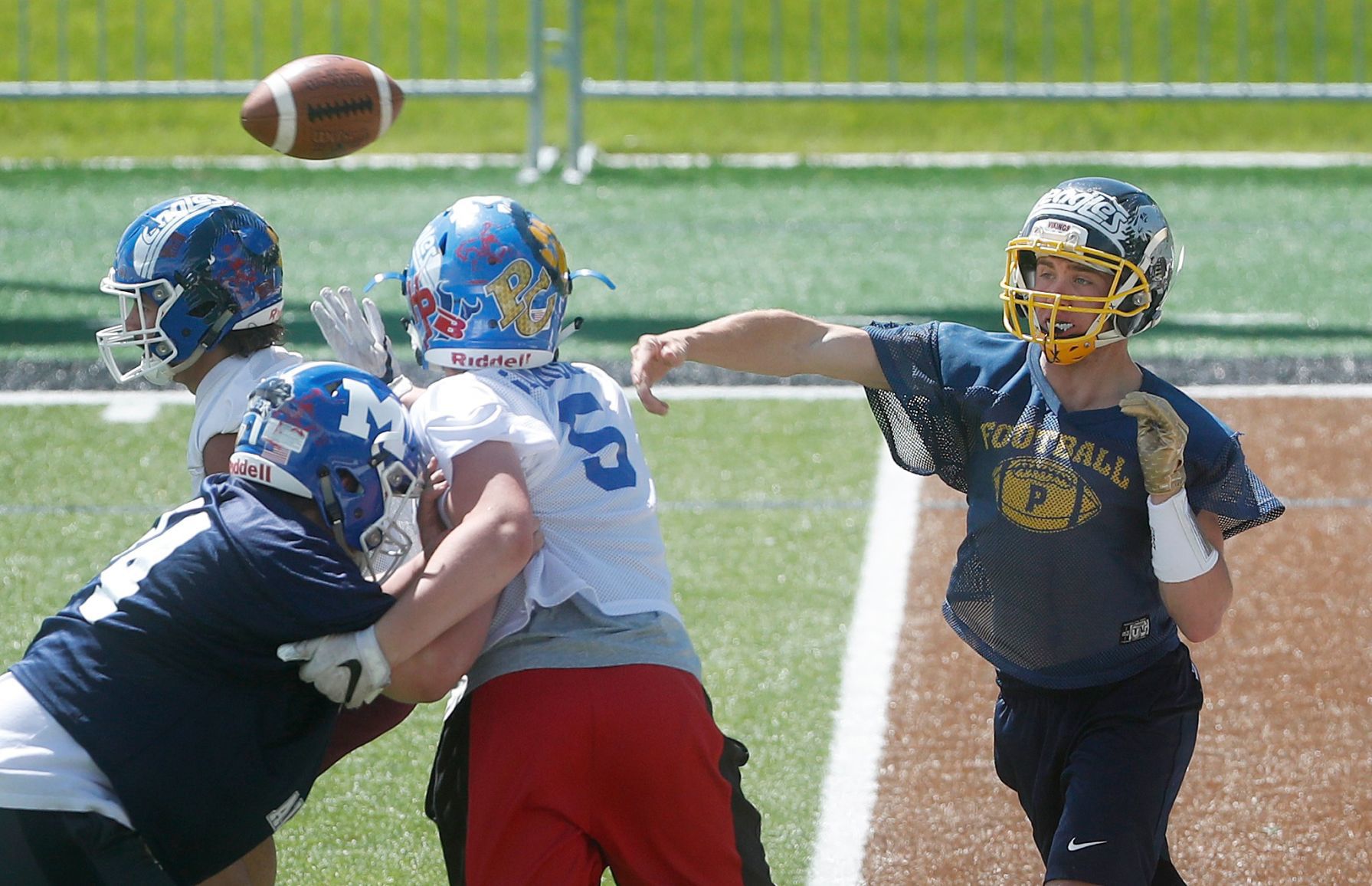 Class B All-Star football practice